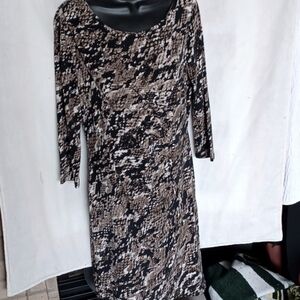 Dana Buchman Snake print Faux Wrap Dress